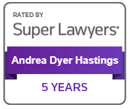 andee hastings 5 years superlawyers badge